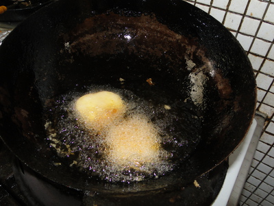 小麦粉なしのまるちミックス粉を使って、さつまいもの天ぷら大成功