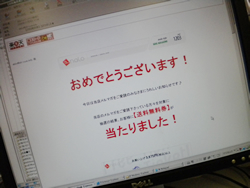 当たっちゃったよ