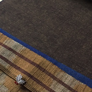 久留米絣（無地）＆手織り八寸帯