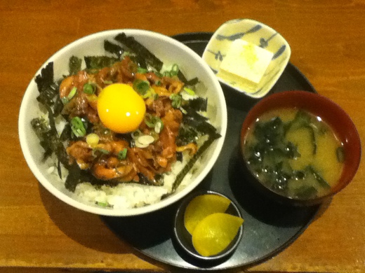 ほのぼの 月見とりわさ丼