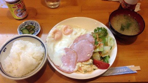 【新店】かどや ハムエッグ定食 高松 【新店】かどや ハムエッグ定食 高松