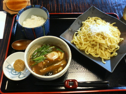 竜雲うどん 竜雲のつけ中華そば(白飯つき)