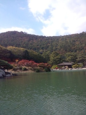 栗林公園で周遊和船