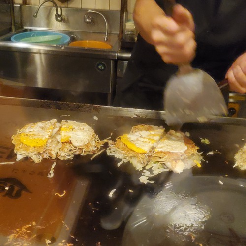 香ばしい広島焼のお好み焼き 香ばしい広島焼のお好み焼き
