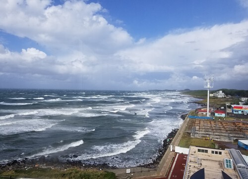 湧き水がつくる滝、毎日5万トンの湧き水 湧き水がつくる滝、毎日5万トンの湧き水