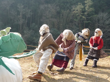山道で村人発見!