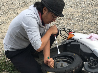 原付のタイヤ交換 原付のタイヤ交換