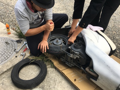 原付のタイヤ交換 原付のタイヤ交換