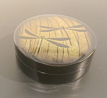 北岡省三 沈金香合「涼」 北岡省三 沈金香合「涼」