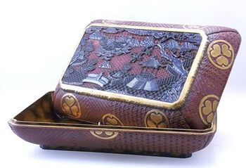 玉楮象谷「籃胎堆朱堆黒茶籠」1 玉楮象谷「籃胎堆朱堆黒茶籠」1