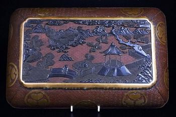 玉楮象谷「籃胎堆朱堆黒茶籠」3 玉楮象谷「籃胎堆朱堆黒茶籠」3