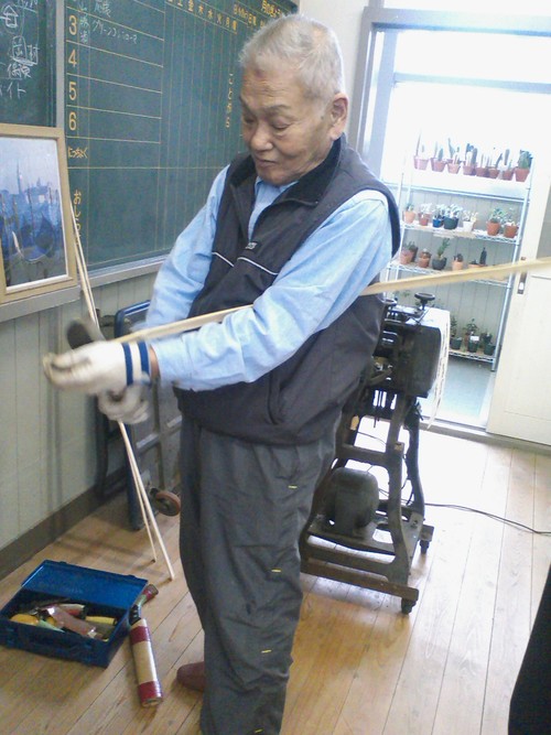 竹ひご師匠に弟子入り志願!