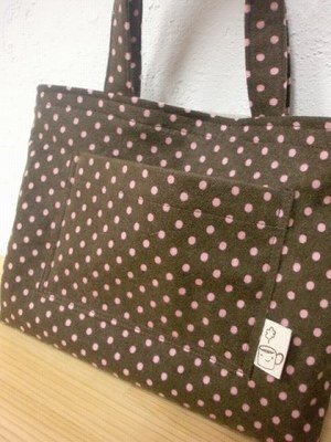 ☆ふわふわドットのミニトート☆