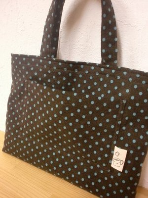 ☆ふわふわドットのミニトート☆