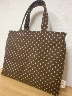 ☆ふわふわドットのミニトート☆