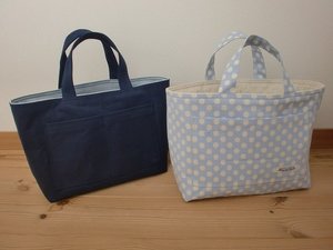 ☆ ブルーとドット のトート☆