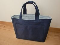 ☆ ブルーとドット のトート☆
