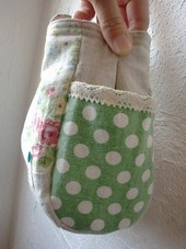 ☆お花&水玉ふわふわミニトート☆