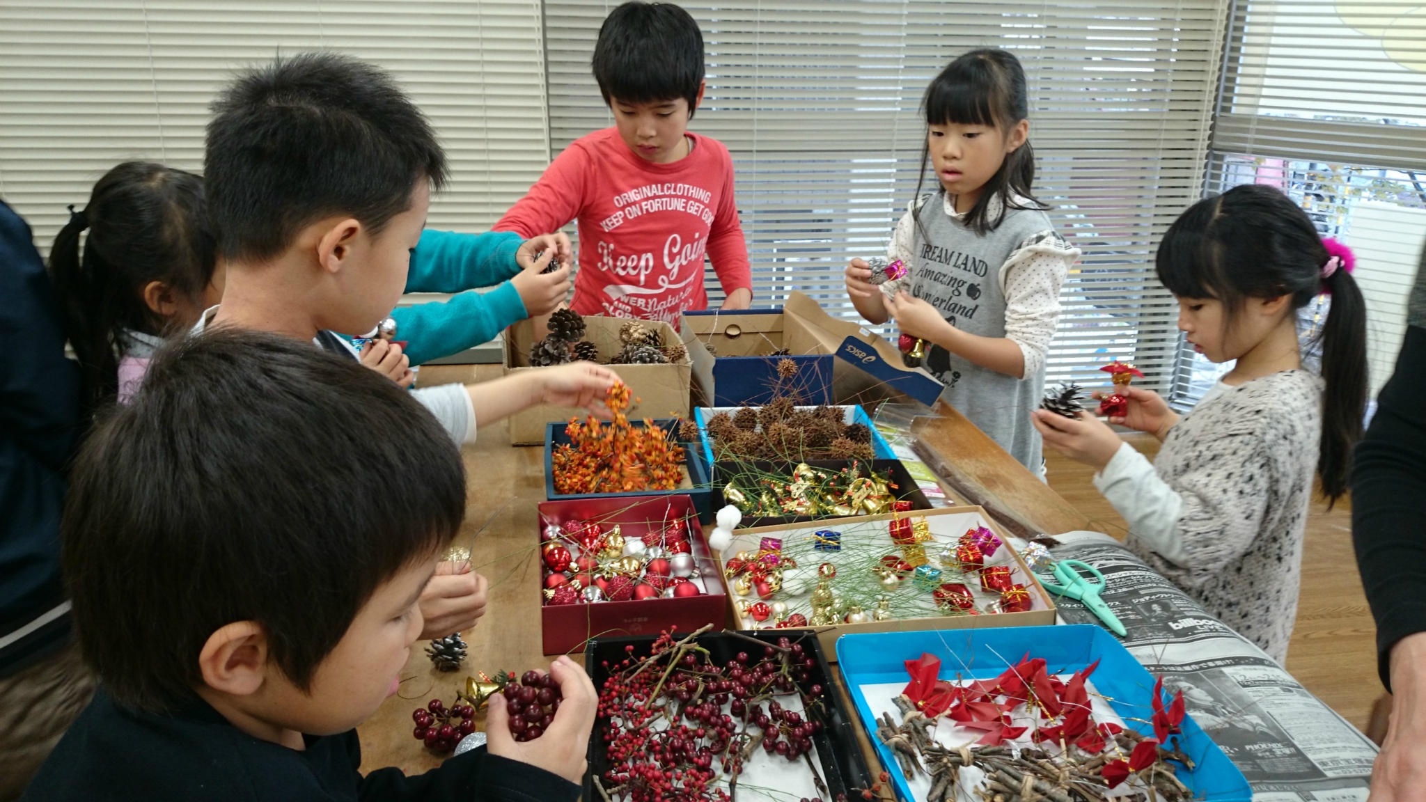 くりりんアートでステキなクリスマスリース くりりんアートでステキなクリスマスリース