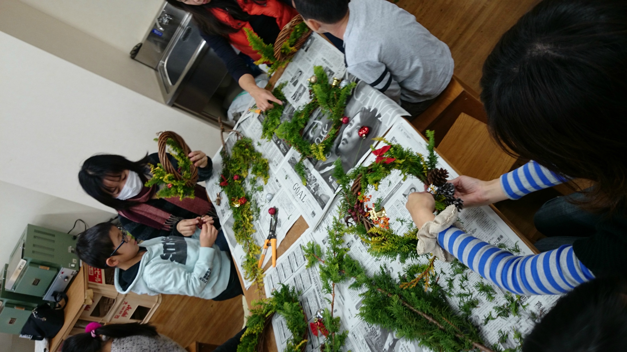 くりりんアートでステキなクリスマスリース くりりんアートでステキなクリスマスリース