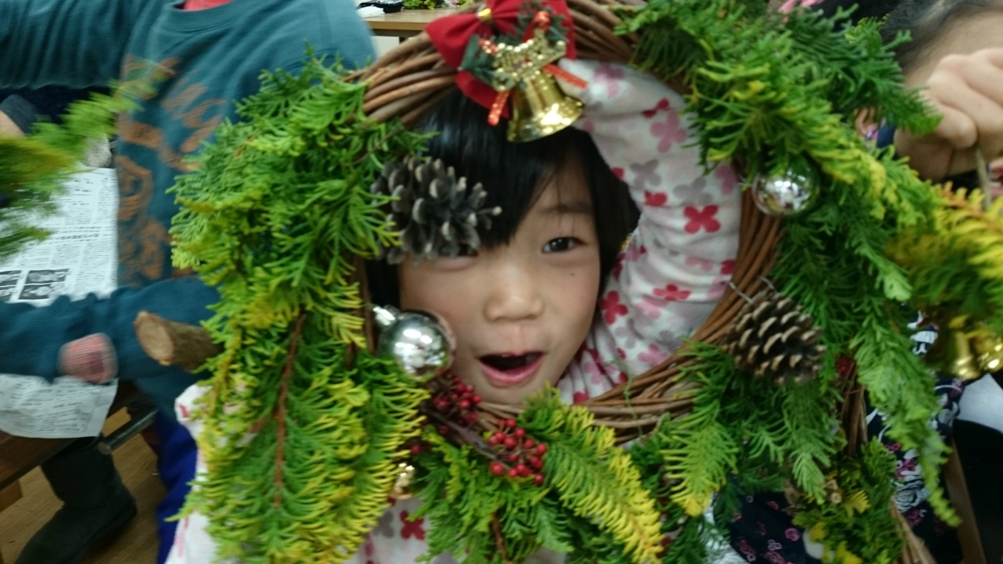 くりりんアートでステキなクリスマスリース くりりんアートでステキなクリスマスリース