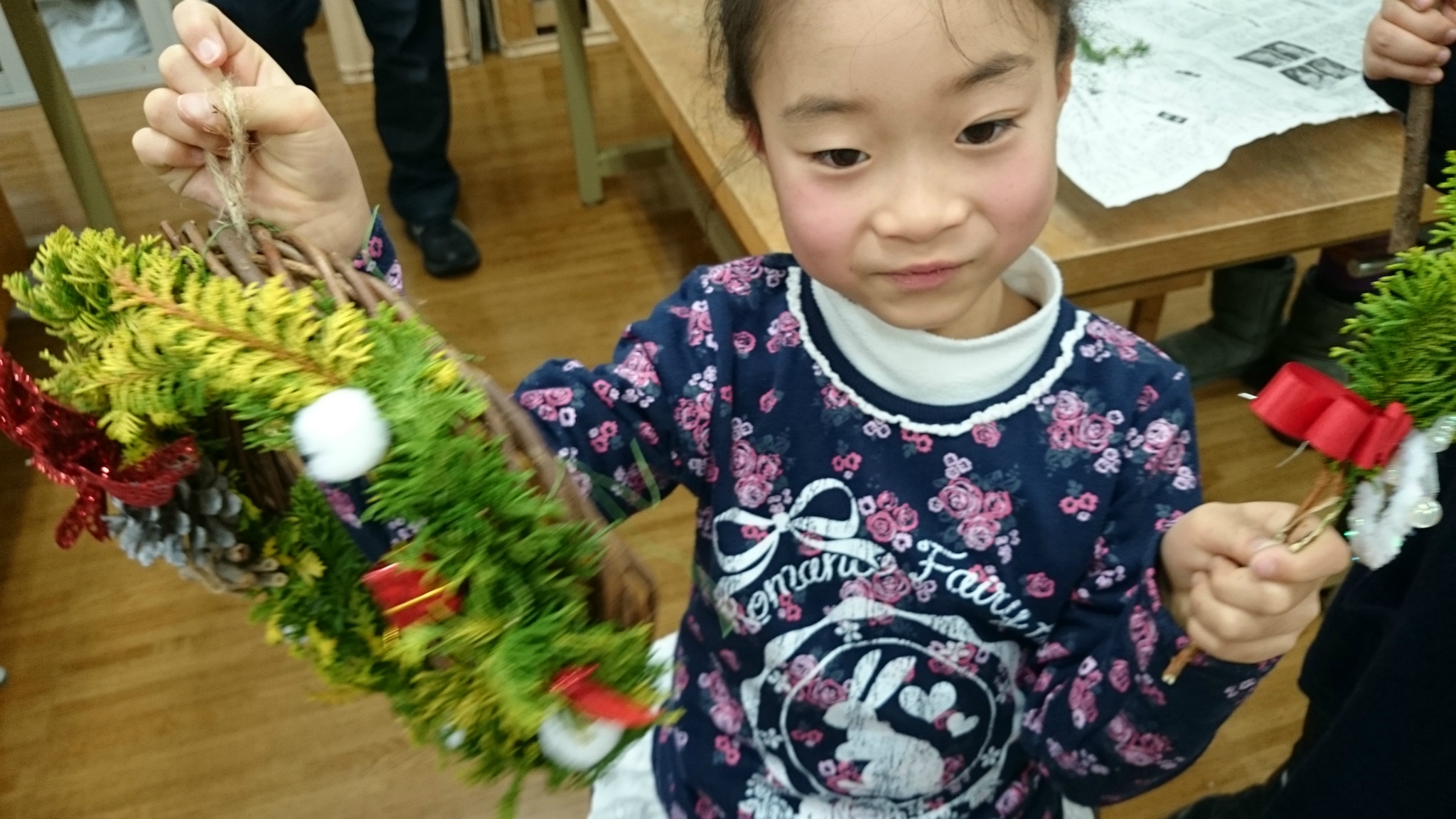 くりりんアートでステキなクリスマスリース くりりんアートでステキなクリスマスリース