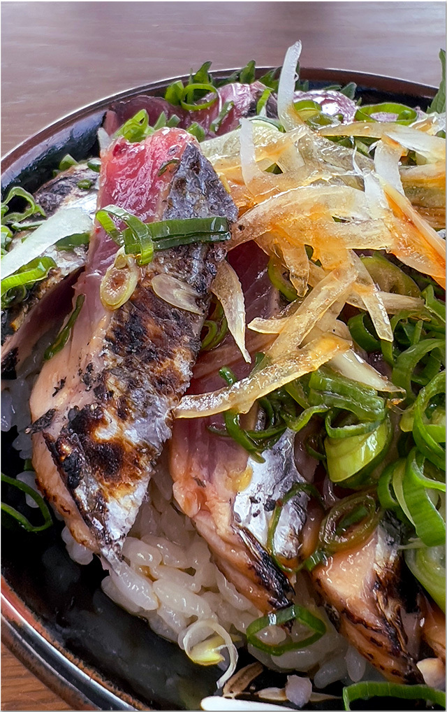 鰹のたたき丼 藤原鮮魚店 四万十町