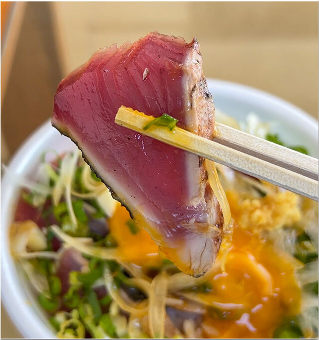 鰹のたたき丼@藤原鮮魚店 四万十町