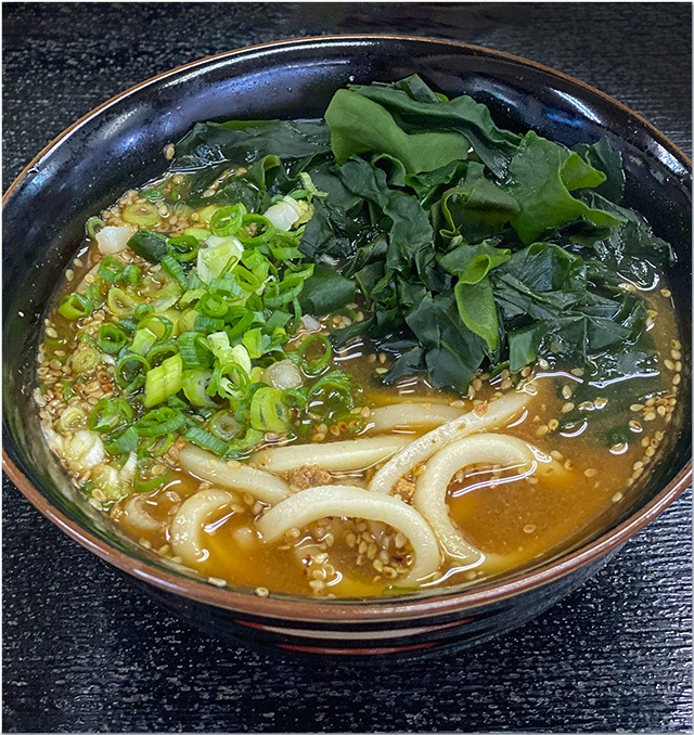 鶏肉味噌煮うどん@くうや