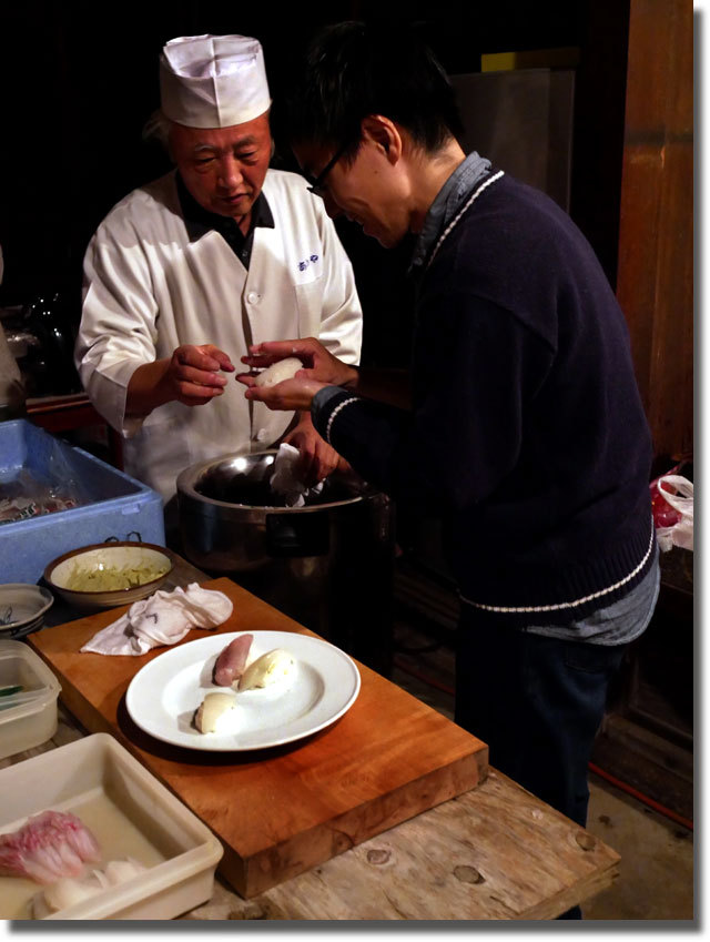 松賀屋での夕食 in 仁尾