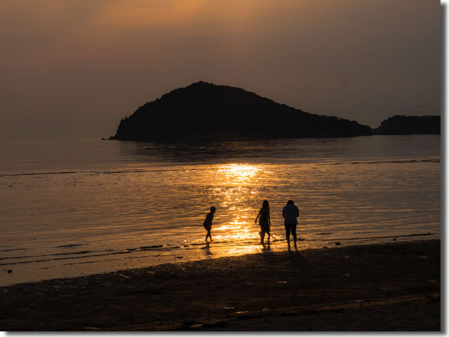 父母ヶ浜の夕日