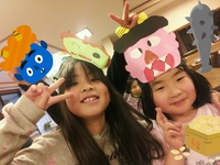 きっずちゃん、鬼のお面で・・・