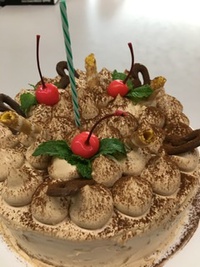 チョコレートケーキでhappy birthday♪ チョコレートケーキでhappy birthday♪