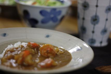本日、エビカレー。