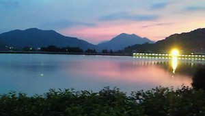 奈良須池の夕暮れ♪