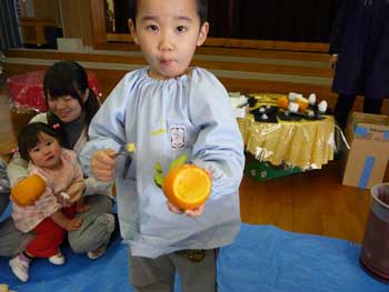 本島幼稚園で体験学習
