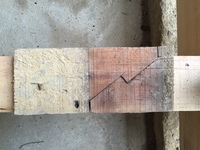 同士鎌加工の貫（ぬき）－古建築の軸組に重要な構造材