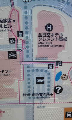 サンポートで点図の案内板を見つけたよ!