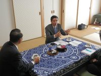 現場の要望を伺い、小松島市濱田市長との意見交換