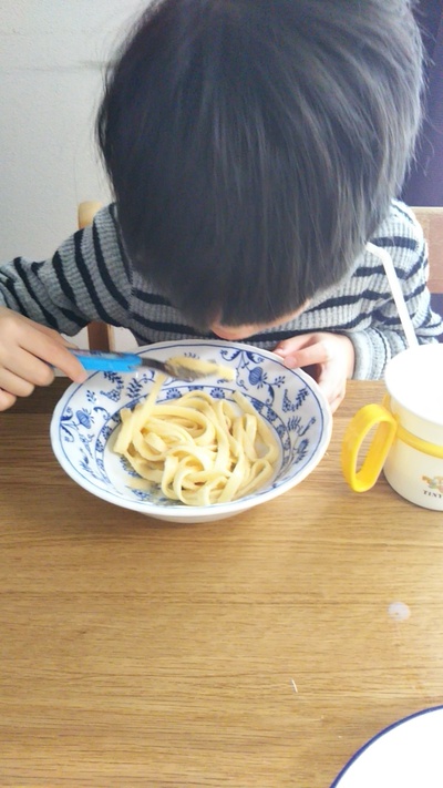 さぬき生パスタ　フィットチーネでたらこスパ