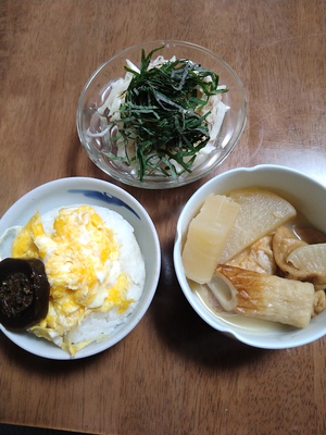 三越のおでんと自宅のおでん