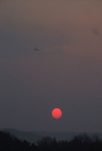 夕日狙いで・・・公渕公園