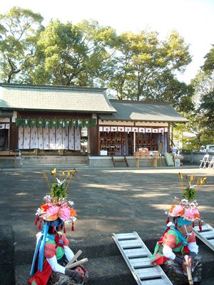 菅生神社大祭・・・天狗さんと獅子使い
