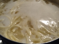 うどんやさんが作った『さぬき生パスタ』で夕食