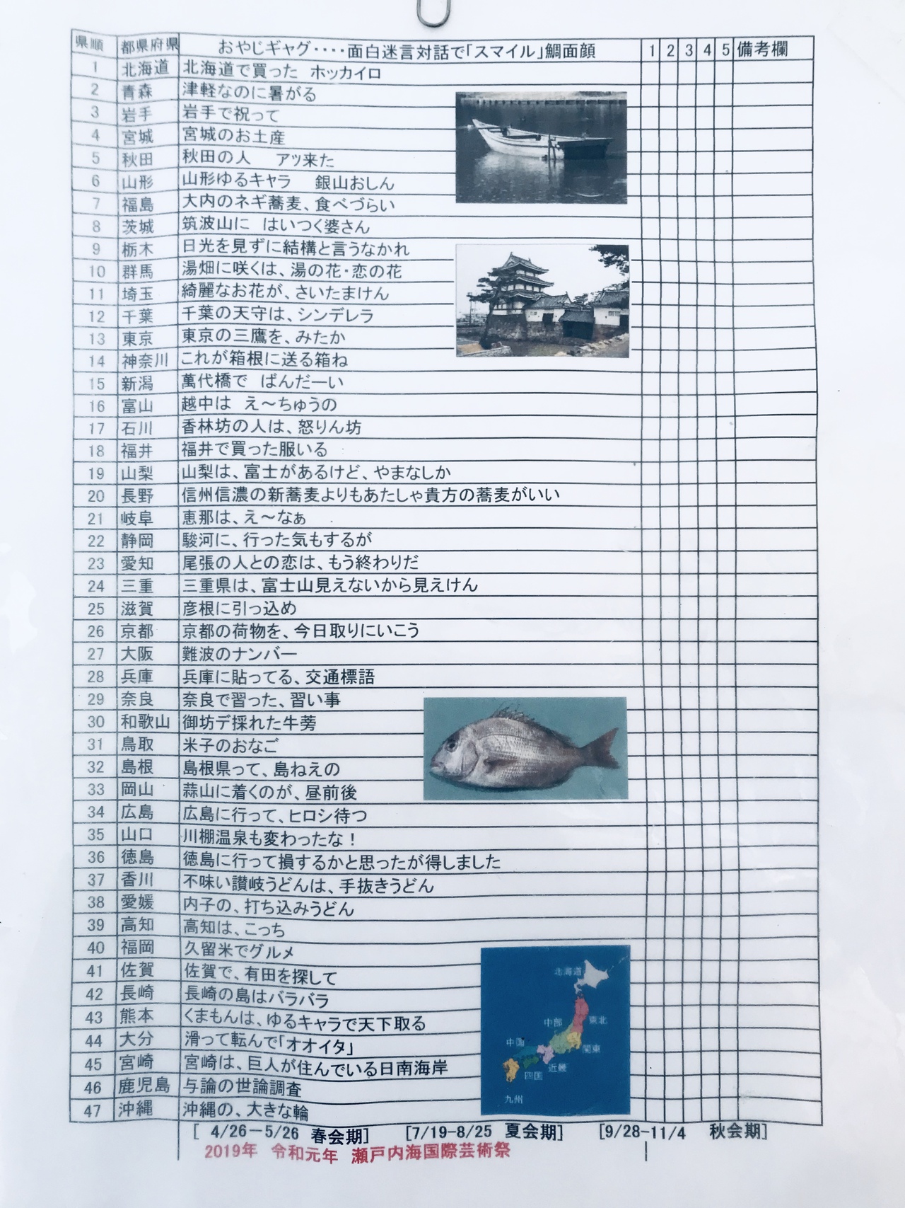 47都道府県おやじギャク