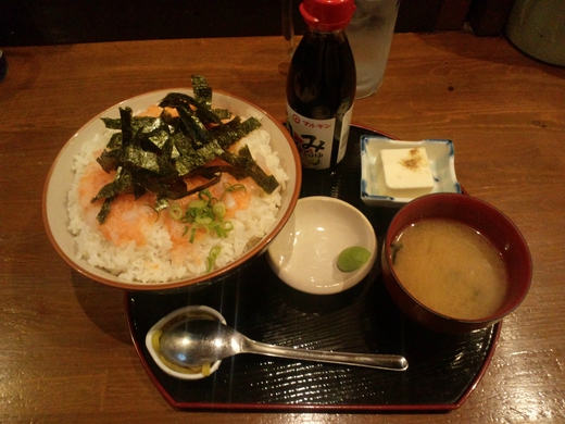 ほのぼの　いかサーモンたたき丼