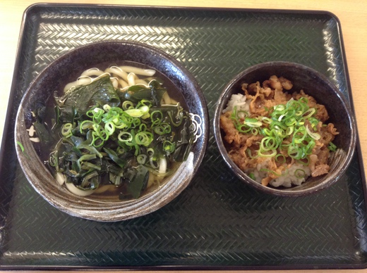 はなまる木太店　牛肉めし＋うどんのセット