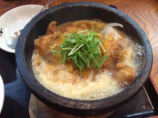 ぜいたくラーメン福一勅使店　石焼きカツとじ膳　