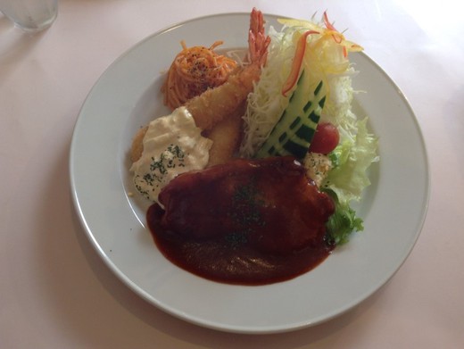 【移転】Grazie　ランチ（ポークチャップ＆エビフライ）　高松