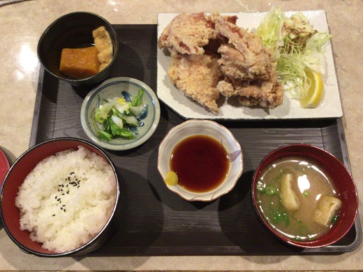 かも食堂　唐揚げ定食　坂出